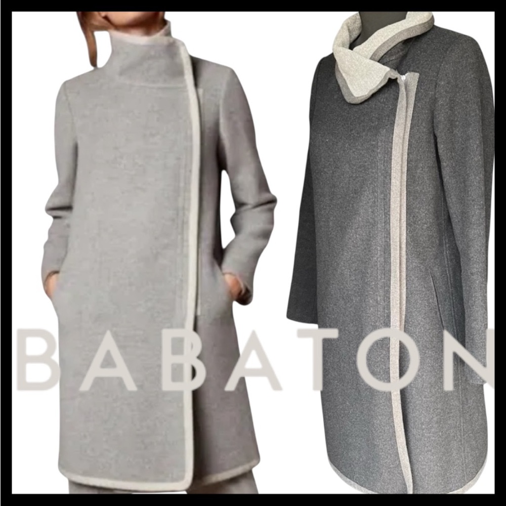 Aritzia Babaton Dark Grey/Light Grey Accents Cormac Wool Coat (S)